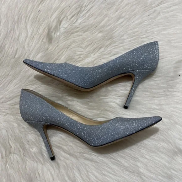 Jimmy Choo Romy 85mm glittered Leather‎ pump size 38EU - Picture 5 of 11